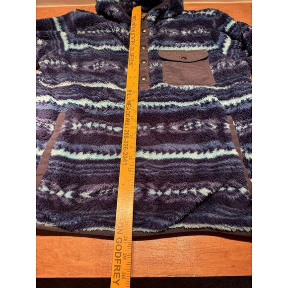 Ariat Men's Polar Bear Fleece Blue Depths Serape Hoodie 10046657 sz L - Picture 4 of 6